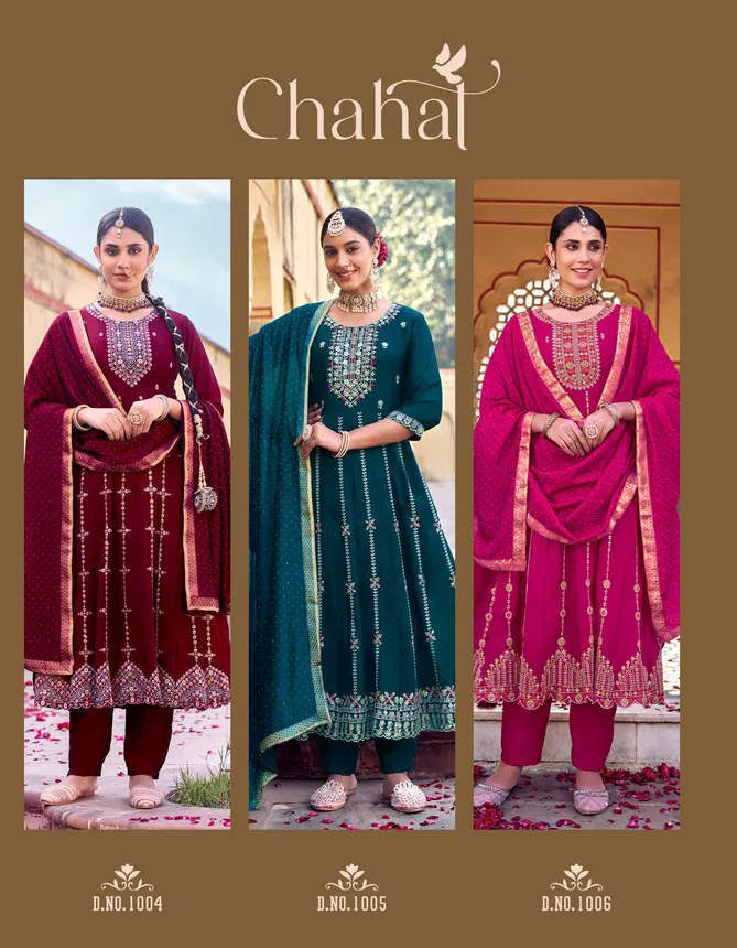 Chahat Vol 1 By Radhika Vichitra Silk Kurti With Bottom Dupatta Wholesale Price